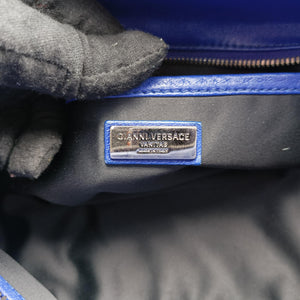 Pre-owned VERSACE Vanitas Blue Leather shoulderbag | stylenewstar