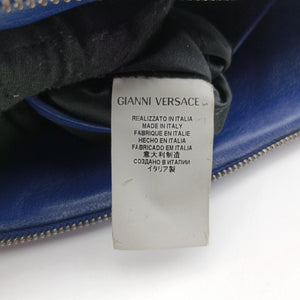 Pre-owned VERSACE Vanitas Blue Leather shoulderbag | stylenewstar