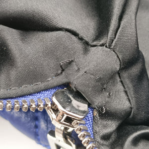Pre-owned VERSACE Vanitas Blue Leather shoulderbag | stylenewstar