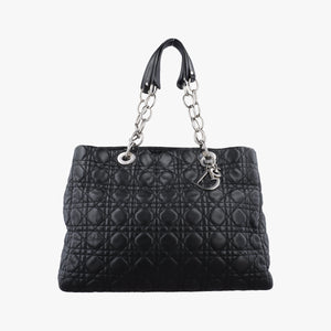 Vintage Christian Dior Cannage Dior Soft Shopping Black lambskin shoulderbag | stylenewstar