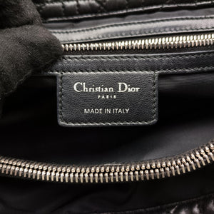 Vintage Christian Dior Cannage Dior Soft Shopping Black lambskin shoulderbag | stylenewstar