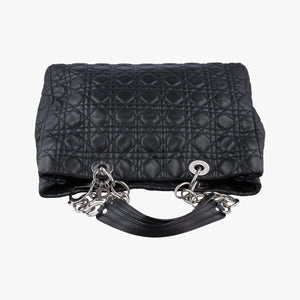 Vintage Christian Dior Cannage Dior Soft Shopping Black lambskin shoulderbag | stylenewstar