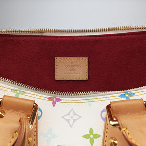 Pre-owned Louis Vuitton Alma GM white Monogram Multicolor M40441 handbag | stylenewstar