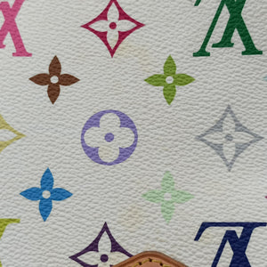 Pre-owned Louis Vuitton Alma GM white Monogram Multicolor M40441 handbag | stylenewstar