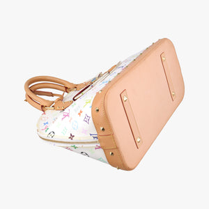 Pre-owned Louis Vuitton Alma GM white Monogram Multicolor M40441 handbag | stylenewstar