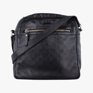 Pre-owned Gucci GG Imprime Messenger Black Leather 201448 shoulderbag | stylenewstar