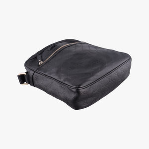 Pre-owned Gucci GG Imprime Messenger Black Leather 201448 shoulderbag | stylenewstar