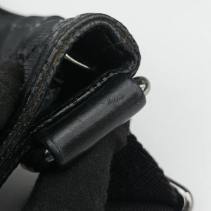 Vintage Gucci GG Imprime Messenger Black PVC coated canvas x Leather 295257 shoulderbag | stylenewstar