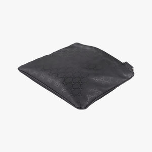 Vintage Gucci GG Imprime Messenger Black PVC coated canvas x Leather 295257 shoulderbag | stylenewstar