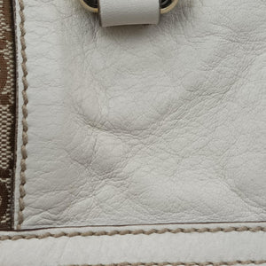 Pre-owned Gucci GG Pattern Trophy Beige × Ivory Leather×Canvas 189825 handbag | stylenewstar