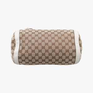 Pre-owned Gucci GG Pattern Trophy Beige × Ivory Leather×Canvas 189825 handbag | stylenewstar