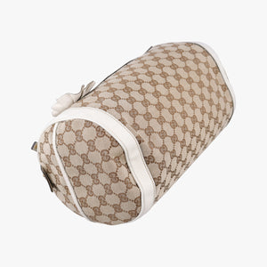 Pre-owned Gucci GG Pattern Trophy Beige × Ivory Leather×Canvas 189825 handbag | stylenewstar