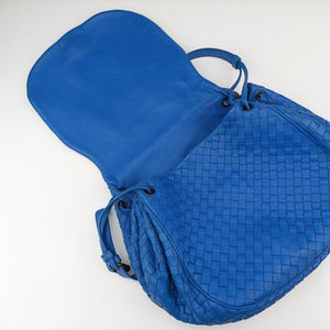 Secondhand Bottega Veneta Intrecciato Blue lambskin shoulderbag | stylenewstar