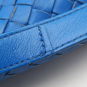 Secondhand Bottega Veneta Intrecciato Blue lambskin shoulderbag | stylenewstar