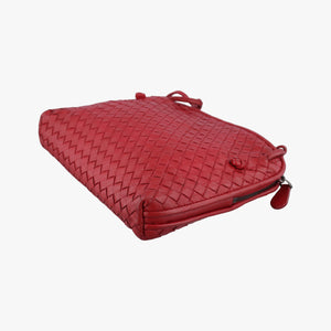 Pre-owned Bottega Veneta NODINI Intrecciato Red lambskin shoulderbag | stylenewstar