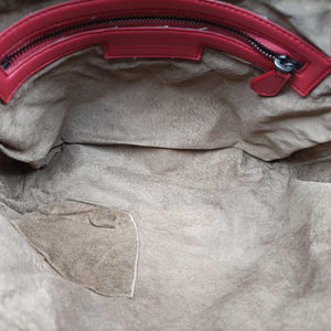 Pre-owned Bottega Veneta NODINI Intrecciato Red lambskin shoulderbag | stylenewstar