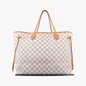 Pre-owned Louis Vuitton NEVERFULL GM Azur Damier Canvas N51108 handbag | stylenewstar