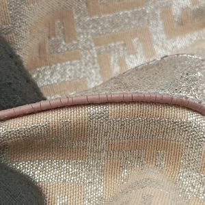 Pre-owned Fendi Zucchino Glitter Logo Pink Canvas 8BL068 handbag | stylenewstar