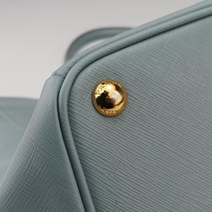 Pre-owned Prada Galleria Blue SAFFIANO Leather BN2274 handbag | stylenewstar