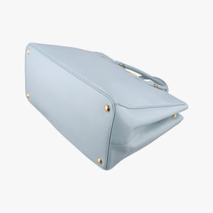 Pre-owned Prada Galleria Blue SAFFIANO Leather BN2274 handbag | stylenewstar