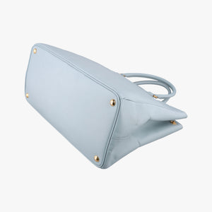 Pre-owned Prada Galleria Blue SAFFIANO Leather BN2274 handbag | stylenewstar