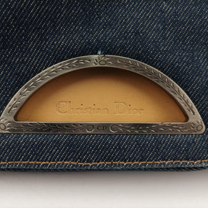 Pre-owned Christian Dior Marispearl Navy denim shoulderbag | stylenewstar