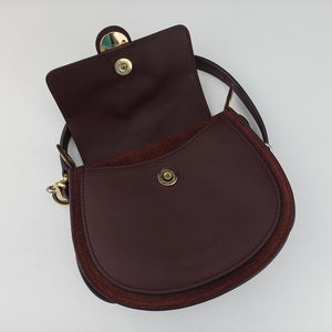 Pre-owned Chloe Tess Burgundy Leather × Suede shoulderbag | stylenewstar