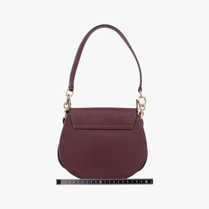 Pre-owned Chloe Tess Burgundy Leather × Suede shoulderbag | stylenewstar
