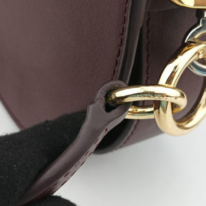 Pre-owned Chloe Tess Burgundy Leather × Suede shoulderbag | stylenewstar