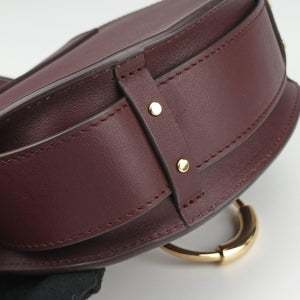 Pre-owned Chloe Tess Burgundy Leather × Suede shoulderbag | stylenewstar