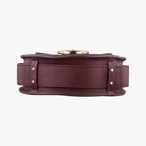 Pre-owned Chloe Tess Burgundy Leather × Suede shoulderbag | stylenewstar