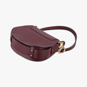 Pre-owned Chloe Tess Burgundy Leather × Suede shoulderbag | stylenewstar