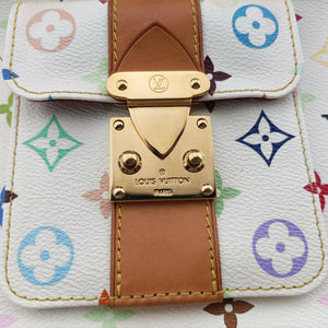 Secondhand Louis Vuitton Alma GM white Monogram Multicolor M40441 handbag | stylenewstar