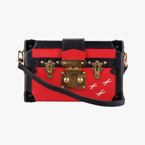 Secondhand Louis Vuitton PETITE MALLE Noir×COQUELICOT epi×Leather M54651 shoulderbag | stylenewstar