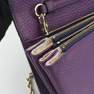 Pre-owned Gucci Broadway Purple Leather 283061 shoulderbag | stylenewstar