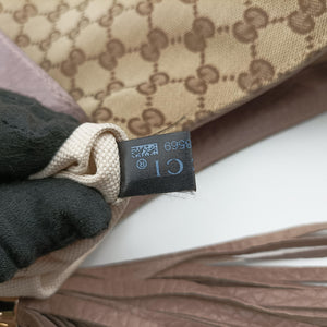 Pre-owned Gucci New Jackie Beige x Brown Canvas×Leather 246907 shoulderbag | stylenewstar
