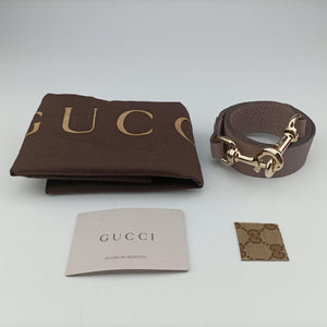 Pre-owned Gucci New Jackie Beige x Brown Canvas×Leather 246907 shoulderbag | stylenewstar