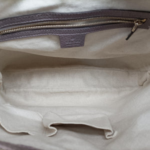 Pre-owned Gucci New Jackie Beige x Brown Canvas×Leather 246907 shoulderbag | stylenewstar