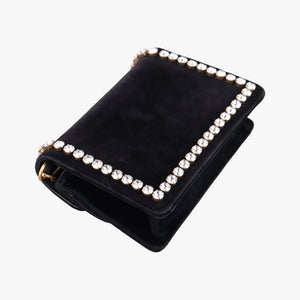 Pre-owned Gucci Broadway Black velour 489218 shoulderbag | stylenewstar