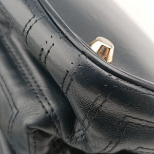 Vintage VERSACE Medusa quilted Navy Leather handbag | stylenewstar
