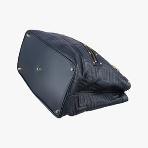 Vintage VERSACE Medusa quilted Navy Leather handbag | stylenewstar