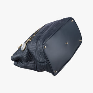 Vintage VERSACE Medusa quilted Navy Leather handbag | stylenewstar