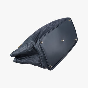 Vintage VERSACE Medusa quilted Navy Leather handbag | stylenewstar