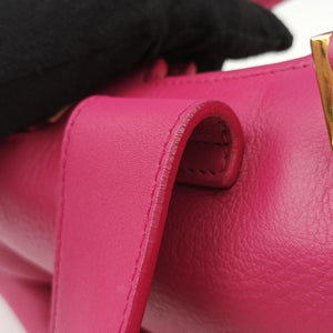 Pre-owned Yves Saint Laurent Y Ligne Petit Cabas Rose Leather 311210 shoulderbag | stylenewstar