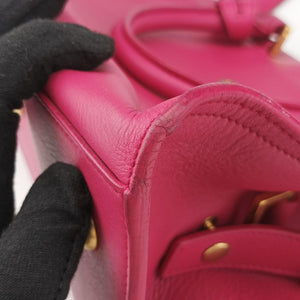 Pre-owned Yves Saint Laurent Y Ligne Petit Cabas Rose Leather 311210 shoulderbag | stylenewstar
