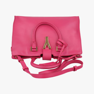 Pre-owned Yves Saint Laurent Y Ligne Petit Cabas Rose Leather 311210 shoulderbag | stylenewstar