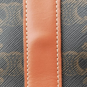 Pre-owned Celine Small Bucket Brown PVC coated canvas×Leather shoulderbag | stylenewstar