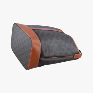 Pre-owned Celine Small Bucket Brown PVC coated canvas×Leather shoulderbag | stylenewstar