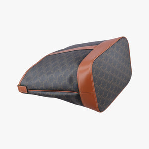 Pre-owned Celine Small Bucket Brown PVC coated canvas×Leather shoulderbag | stylenewstar