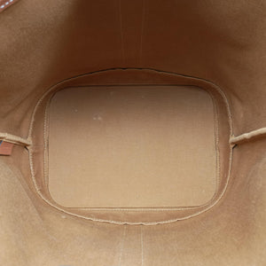 Pre-owned Celine Small Bucket Brown PVC coated canvas×Leather shoulderbag | stylenewstar